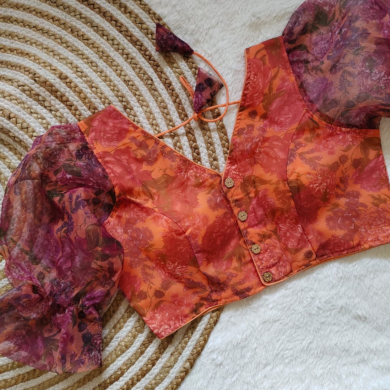 Kalamkari Organza Designer Blouse